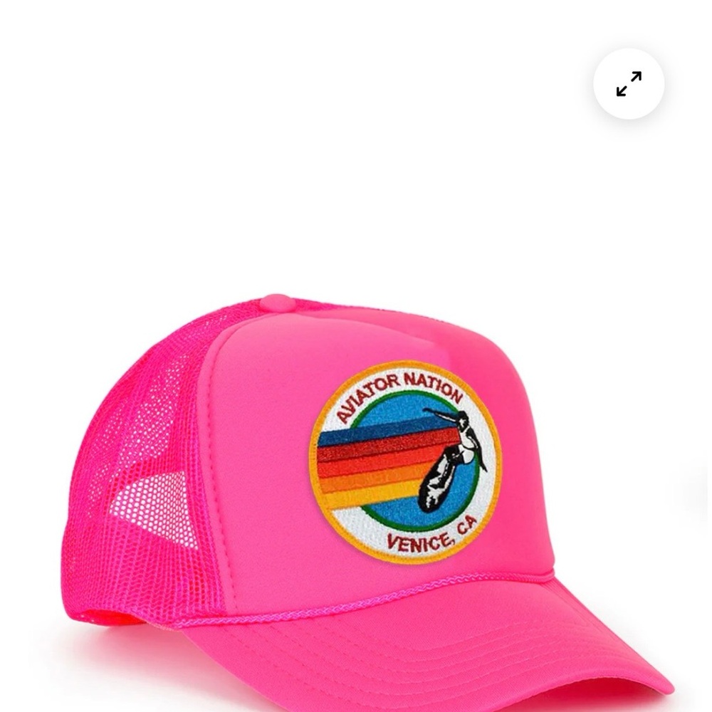 Aviator Nation Neon Pink trucker hat
